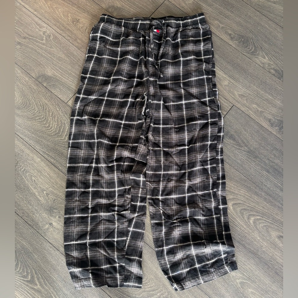Tommy Hilfiger Black and White Plaid Pants
